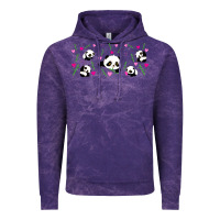 Cloud Purple cute panda Vintage Hoodie - TumblerDesignByShophia