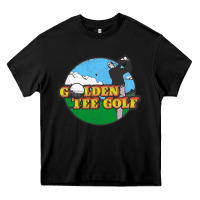 Black golden tee golf Heavy Core Tee - lanVoArt