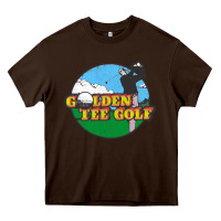 Chocolate Brown golden tee golf Heavy Core Tee - lanVoArt