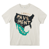 Cream pavement Heavy Core Tee - lanVoArt