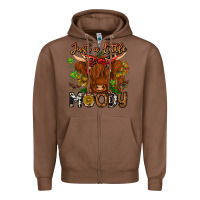 Chestnut Just a Little Moody Zipper Hoodie - CowhideDigitalArt
