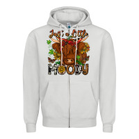 Dove Grey Just a Little Moody Zipper Hoodie - CowhideDigitalArt
