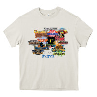 Cream cedar point roller coaster  designer Heavy Core Tee - lanVoArt