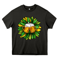 Asphalt St. Patricks Sunflower With Beer Heavy Core Tee - BundleAndBundleShop