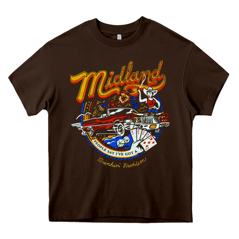 Midland Drinking Problem Heavy Core Tee by lanVoArt | Teevron