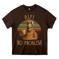 Chocolate Brown alf alien no problem vintage Heavy Core Tee - lanVoArt