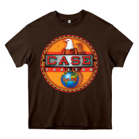 Chocolate Brown case tractor shirt Heavy Core Tee - lanVoArt