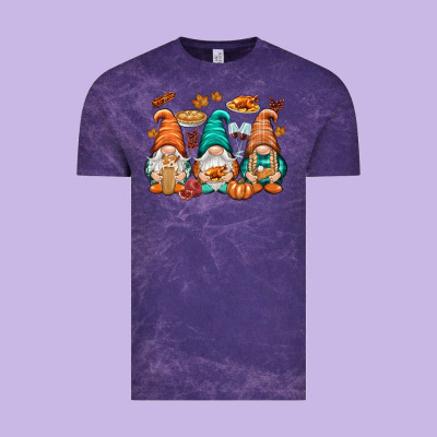 Thanksgiving Gnomes Vintage Tee Designed By Nancycooperartshop