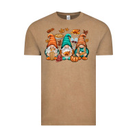 Vintage Coffee Thanksgiving gnomes Vintage Tee - NancyCooperArtShop