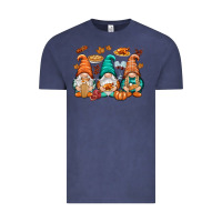 Vintage Denim Thanksgiving gnomes Vintage Tee - NancyCooperArtShop