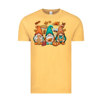 Vintage Mustard Thanksgiving gnomes Vintage Tee - NancyCooperArtShop
