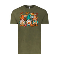 Vintage Olive Thanksgiving gnomes Vintage Tee - NancyCooperArtShop