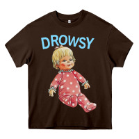 Chocolate Brown drowsy doll Heavy Core Tee - lanVoArt
