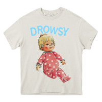 Cream drowsy doll Heavy Core Tee - lanVoArt