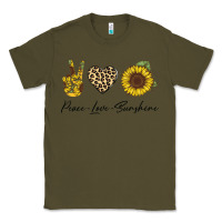 Army Green Peace Love Sunshine Classic Tee - Bettercallsaul