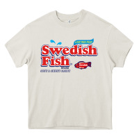 Cream swedish fish Heavy Core Tee - lanVoArt