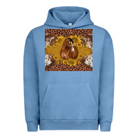 Pigment Pebble Blue horse Urban Hoodie - BarkalooDesign