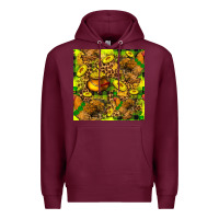 Burgundy St. Patrick's Chicken With Pot Of Gold Premium Hoodie - FaDigitalArtStudio