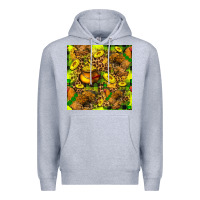 Heather Grey St. Patrick's Chicken With Pot Of Gold Premium Hoodie - FaDigitalArtStudio