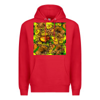 Red St. Patrick's Chicken With Pot Of Gold Premium Hoodie - FaDigitalArtStudio