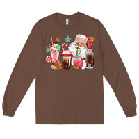 Chestnut pink santa christmas santa coffe cups Long Sleeve Tee - CowGirlArtShop
