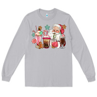 Moon Dust pink santa christmas santa coffe cups Long Sleeve Tee - CowGirlArtShop