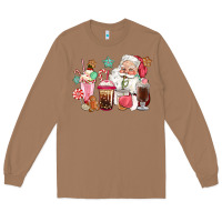 Toasted Coconut pink santa christmas santa coffe cups Long Sleeve Tee - CowGirlArtShop