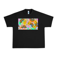Black smile faces and rainbow and daisys Urban Heavy Tee - TumblerDesignByShophia