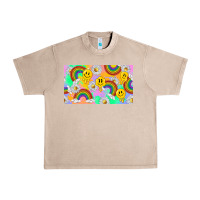 French Oak smile faces and rainbow and daisys Urban Heavy Tee - TumblerDesignByShophia