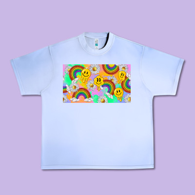 Smile Faces And Rainbow And Daisys Urban Heavy Tee Designed By Tumblerdesignbyshophia