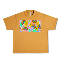 Peanut Butter smile faces and rainbow and daisys Urban Heavy Tee - TumblerDesignByShophia