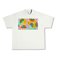 Pistachio smile faces and rainbow and daisys Urban Heavy Tee - TumblerDesignByShophia