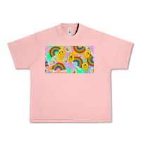 Salmon smile faces and rainbow and daisys Urban Heavy Tee - TumblerDesignByShophia