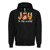 Black Joy To The World Zipper Hoodie - CowhideDigitalArt