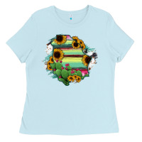Baby Blue Chihuahua State Of Mexico Map Ladies Tee - RanaPortraitStore