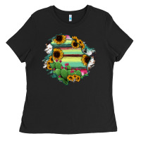 Black Chihuahua State Of Mexico Map Ladies Tee - RanaPortraitStore