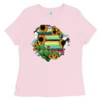 Bubblegum Pink Chihuahua State Of Mexico Map Ladies Tee - RanaPortraitStore
