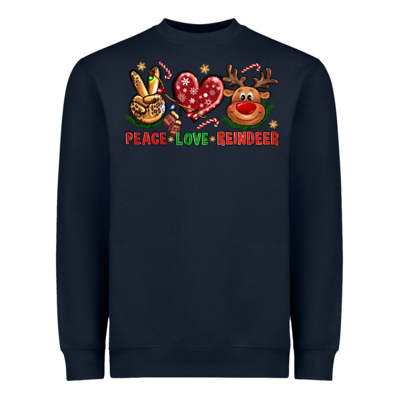 Peace Love Reindeer Christmas Heavyweight Sweatshirt by BundleAndBundleShop | Teevron
