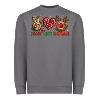 Storm Peace Love Reindeer Christmas Heavyweight Sweatshirt - BundleAndBundleShop