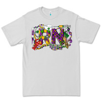 Dove Grey RN Registered Nurse Mardi Gras Premium Tee - LillyAllenDesigns