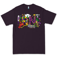 Plum RN Registered Nurse Mardi Gras Premium Tee - LillyAllenDesigns