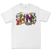 White RN Registered Nurse Mardi Gras Premium Tee - LillyAllenDesigns
