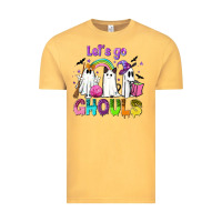 Vintage Mustard Let's go ghouls Vintage Tee - NancyCooperArtShop