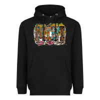 Black mini western Heavyweight Hoodie - RacoonDesign