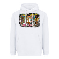 White mini western Heavyweight Hoodie - RacoonDesign