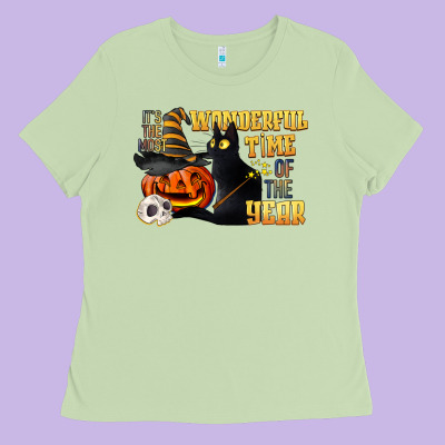 Wonderful Time Of The Year Halloween Ladies Tee Designed By Lillyallendesigns
