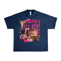 Navy Cupid's love lodge with truck Valentine's Day Urban Heavy Tee - HowdyJamesFarm