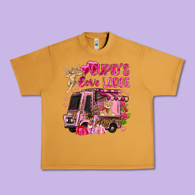 Cupid's Love Lodge With Truck Valentine's Day Urban Heavy Tee Designed By Howdyjamesfarm