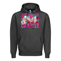 Charcoal Heather Just One More Chapter Zipper Hoodie - CowhideDigitalArt