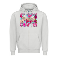 Dove Grey Just One More Chapter Zipper Hoodie - CowhideDigitalArt